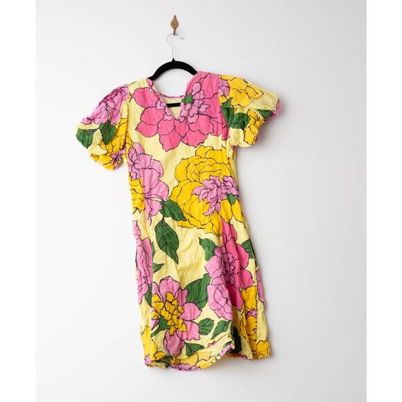 Banjanan Gracia Pink Floral Cotton Dress S - Picture 5 of 10